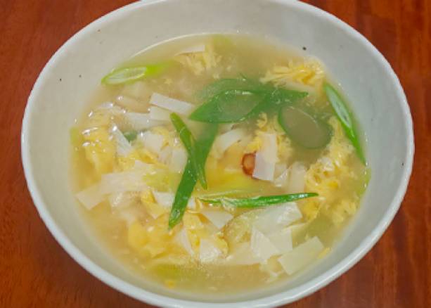 京ゆばと筍の中華風スープ